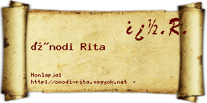 Ónodi Rita névjegykártya