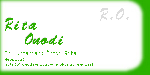 rita onodi business card