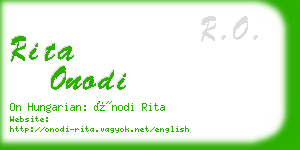 rita onodi business card